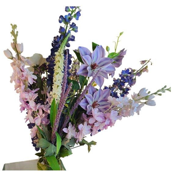 Artificial Purple & Lavender Flower Bouquet Hand-Tied Arrangement Stunning Displ - Picture 14 of 16